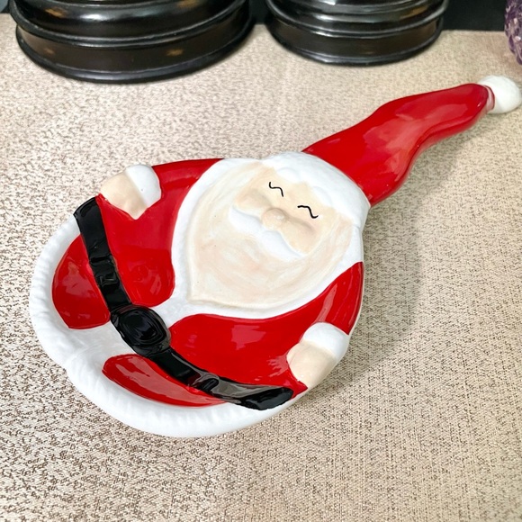 NWT Christmas Santa Claus 🎅🏻 Ceramic Spoon Rest - Picture 3 of 5
